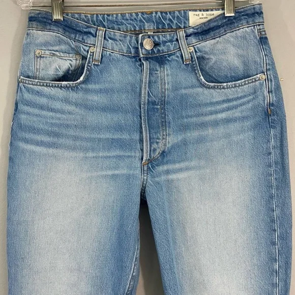 Rag and Bone. Nina high rise ankle cigarette. Button-fly 100% cotton Sz30, Tulip - Picture 10 of 16